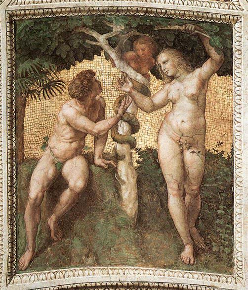 RAFFAELLO Sanzio Adam and Eve
